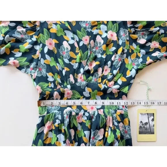 NEW Trovata Birds of Paradis Silk-Blend Gia Dress in Wild Hibiscus Print Size XS - Picture 14 of 15